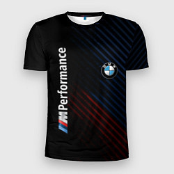 Футболка спортивная мужская BMW PERFORMANCE, цвет: 3D-принт