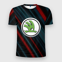 Мужская спорт-футболка Шкода большое лого