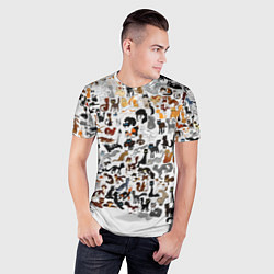 Футболка спортивная мужская Котики, цвет: 3D-принт — фото 2