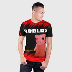 Футболка спортивная мужская Roblox Piggy, цвет: 3D-принт — фото 2