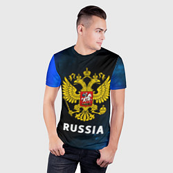 Футболка спортивная мужская RUSSIA РОССИЯ, цвет: 3D-принт — фото 2