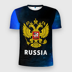 Мужская спорт-футболка RUSSIA РОССИЯ