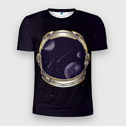 Футболка спортивная мужская Шлем астронавта, цвет: 3D-принт