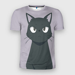 Футболка спортивная мужская Чёрный кот, цвет: 3D-принт