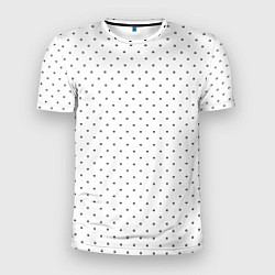 Футболка спортивная мужская Сердечки черные на белом, цвет: 3D-принт