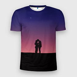 Мужская спорт-футболка Любовь на закате
