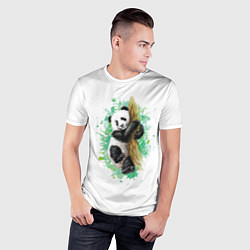 Футболка спортивная мужская Панда, цвет: 3D-принт — фото 2