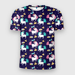 Мужская спорт-футболка Unicorn pattern