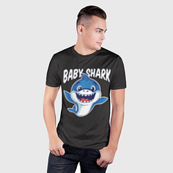 Футболка спортивная мужская Baby shark, цвет: 3D-принт — фото 2