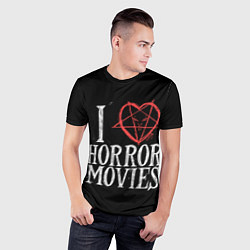 Футболка спортивная мужская I Love Horror Movies, цвет: 3D-принт — фото 2