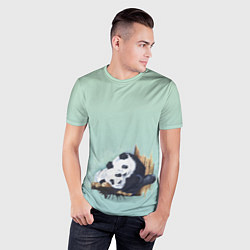 Футболка спортивная мужская Акварельные панды, цвет: 3D-принт — фото 2