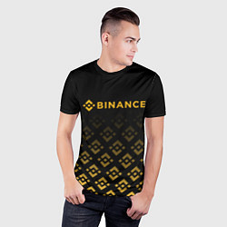 Футболка спортивная мужская BINANCE БИНАНС БИРЖА, цвет: 3D-принт — фото 2