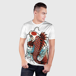 Футболка спортивная мужская Карп Кои Япония, цвет: 3D-принт — фото 2