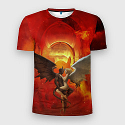 Мужская спорт-футболка Ангел и демон