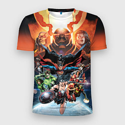 Мужская спорт-футболка Darkseid VS Justice League
