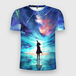 Футболка спортивная мужская Дотянуться до космоса, цвет: 3D-принт