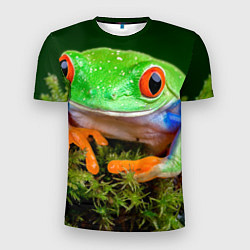 Мужская спорт-футболка Тропическая лягушка