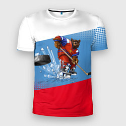 Футболка спортивная мужская Русский хоккей, цвет: 3D-принт