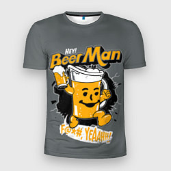 Футболка спортивная мужская BEER MAN, цвет: 3D-принт