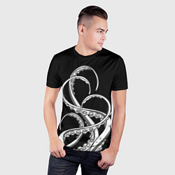 Футболка спортивная мужская Octopus Black and White, цвет: 3D-принт — фото 2