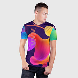 Футболка спортивная мужская Rainbow T-Shirt, цвет: 3D-принт — фото 2