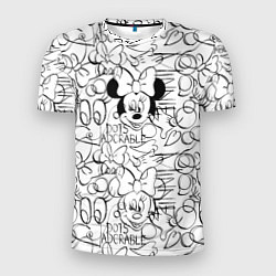 Мужская спорт-футболка Minnie Mouse ЧБ