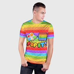 Футболка спортивная мужская POP IT - SIMPLE DIMPL, цвет: 3D-принт — фото 2