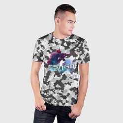 Футболка спортивная мужская Хэдшoт-CS:GO Камуфляж, цвет: 3D-принт — фото 2