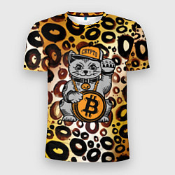 Мужская спорт-футболка BitCoin кот