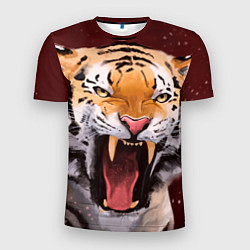 Мужская спорт-футболка Тигр красавчик сердится