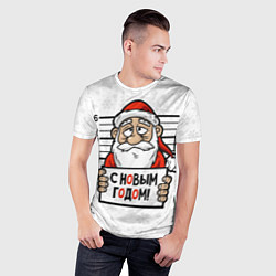 Футболка спортивная мужская С Новым годом! в заключении, цвет: 3D-принт — фото 2