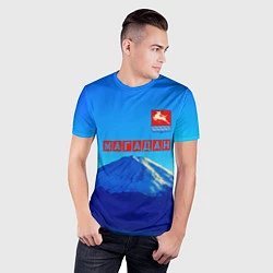 Футболка спортивная мужская Магадан герб, цвет: 3D-принт — фото 2