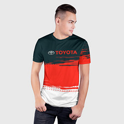 Футболка спортивная мужская Toyota Texture, цвет: 3D-принт — фото 2