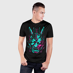 Футболка спортивная мужская НЕОНОВЫЙ САМУРАЙ NEON RONIN NEON SAMURAI, цвет: 3D-принт — фото 2