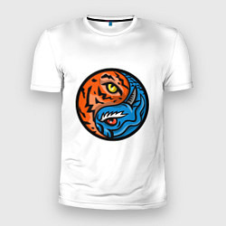 Футболка спортивная мужская Драконы Инь Янь, цвет: 3D-принт