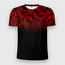 Мужская спорт-футболка BLACK RED CAMO RED MILLITARY