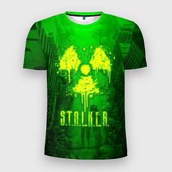 Футболка спортивная мужская STALKER LOGO RADIATOIN NEON TOXIC, цвет: 3D-принт