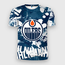 Футболка спортивная мужская Эдмонтон Ойлерз Edmonton Oilers, цвет: 3D-принт