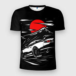 Футболка спортивная мужская Toyota Supra: Red Moon, цвет: 3D-принт