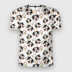 Мужская спорт-футболка Собака Австралийская Овчарка