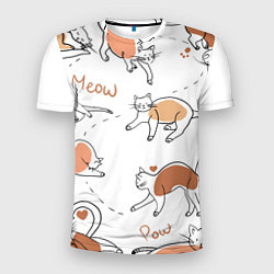 Мужская спорт-футболка Рисунки кошек