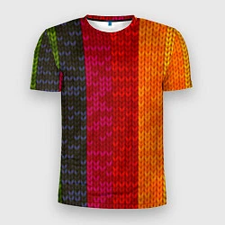 Мужская спорт-футболка Вязаная радуга