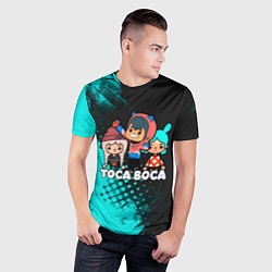 Футболка спортивная мужская Toca Boca Рита и Леон, цвет: 3D-принт — фото 2