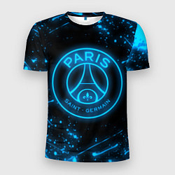 Футболка спортивная мужская PSG NEON STYLE SPORT ПСГ НЕОН, цвет: 3D-принт