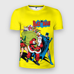 Мужская спорт-футболка Batman, Robin & Santa!