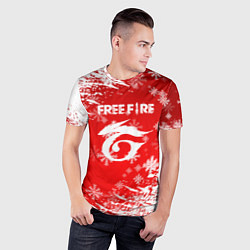Футболка спортивная мужская Free Fire - Новогодний, цвет: 3D-принт — фото 2