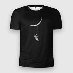 Футболка спортивная мужская Лунные качели dark grey theme, цвет: 3D-принт