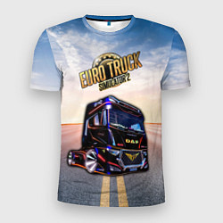 Футболка спортивная мужская Euro Truck Simulator Евро Трек Симулятор, цвет: 3D-принт