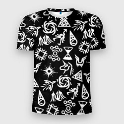 Мужская спорт-футболка EXO BAND SYMBOL PATTERN WHITE K-POP