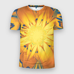 Футболка спортивная мужская Солнечный цветок Абстракция 535-332-32, цвет: 3D-принт